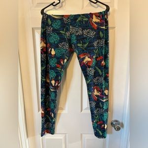 LuLaRoe Leggings- tropical print with tropical birds